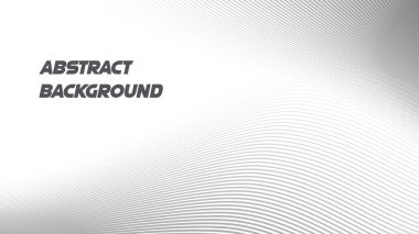 Beyaz arkaplan tasarımı duvar kağıdı üzerindeki soyut gri dalga çizgileri deseni