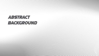 Beyaz arkaplan tasarımı duvar kağıdı üzerindeki soyut gri dalga çizgileri deseni