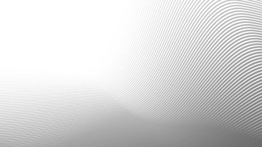 Beyaz arkaplan tasarımı duvar kağıdı üzerindeki soyut gri dalga çizgileri deseni