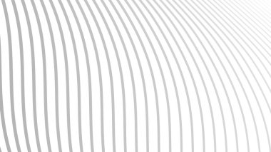 Beyaz arkaplan tasarımı duvar kağıdı üzerindeki soyut gri dalga çizgileri deseni