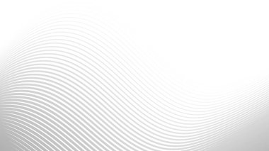 Beyaz arkaplan tasarımı duvar kağıdı üzerindeki soyut gri dalga çizgileri deseni