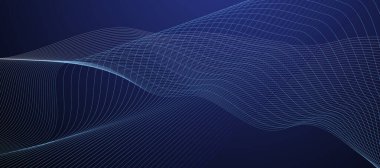 Mavi soyut çizgi arkaplan sancak vektör resim tasarımı