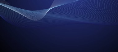 Mavi soyut çizgi arkaplan sancak vektör resim tasarımı