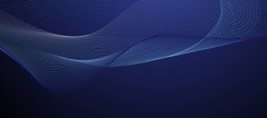 Mavi soyut çizgi arkaplan sancak vektör resim tasarımı