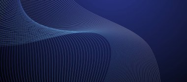 Mavi soyut çizgi arkaplan sancak vektör resim tasarımı