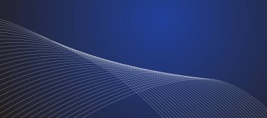 Mavi soyut çizgi arkaplan sancak vektör resim tasarımı