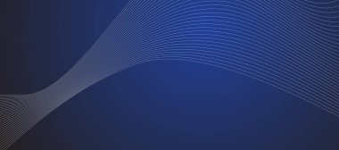 Mavi soyut çizgi arkaplan sancak vektör resim tasarımı