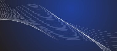 Mavi soyut çizgi arkaplan sancak vektör resim tasarımı