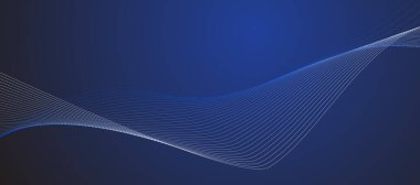 Mavi soyut çizgi arkaplan sancak vektör resim tasarımı