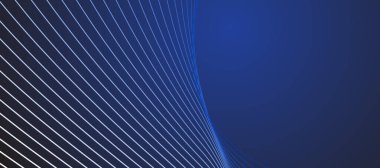 Mavi soyut çizgi arkaplan sancak vektör resim tasarımı