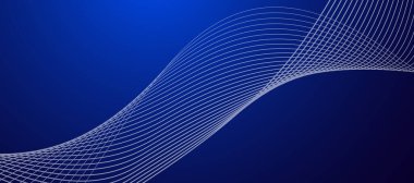 Mavi soyut çizgi arkaplan sancak vektör resim tasarımı