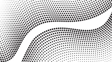 Arkaplan veya moda tarzı için yarı ton desenli arka plan siyah-beyaz vektör resmi