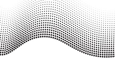 Arkaplan veya moda tarzı için yarı ton desenli arka plan siyah-beyaz vektör resmi