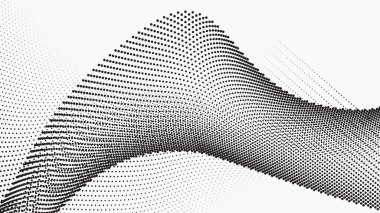 Arkaplan veya moda tarzı için yarı ton desenli arka plan siyah-beyaz vektör resmi