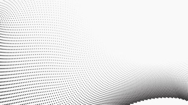 Arkaplan veya moda tarzı için yarı ton desenli arka plan siyah-beyaz vektör resmi