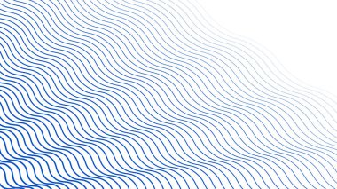Mavi dalga çizgileri soyut arkaplan vektör çizgisi