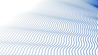 Mavi dalga çizgileri soyut arkaplan vektör çizgisi