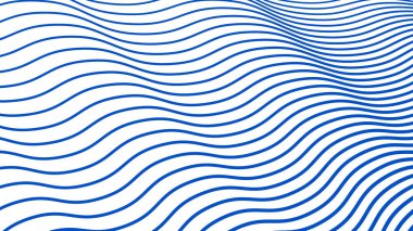 Mavi dalga çizgileri soyut arkaplan vektör çizgisi