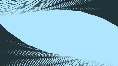 Mavi dalga çizgileri soyut arkaplan vektör çizgisi