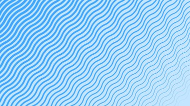 Mavi dalga çizgileri soyut arkaplan vektör çizgisi