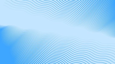 Mavi dalga çizgileri soyut arkaplan vektör çizgisi