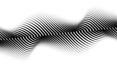 Siyah ve beyaz yarım tonlu noktalar. soyut vektör arkaplanı