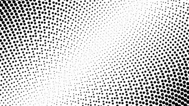 Siyah ve beyaz yarım tonlu noktalar. soyut vektör arkaplanı