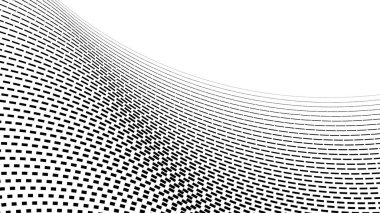 Arkaplan veya duvar kağıdı için siyah ve beyaz yarım tonlu vektör görüntüsü. Soyut noktalar yarım ton tasarım resmi