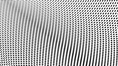 Arkaplan veya duvar kağıdı için siyah ve beyaz yarım tonlu vektör görüntüsü. Soyut noktalar yarım ton tasarım resmi