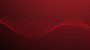 Eğri çizgisi olan kırmızı eğimli soyut arkaplan