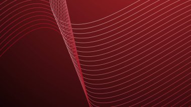 Eğri çizgisi olan kırmızı eğimli soyut arkaplan