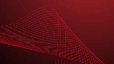 Eğri çizgisi olan kırmızı eğimli soyut arkaplan