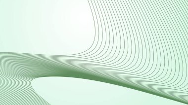 Arkaplan veya sunum için eğri çizgi arkaplanı olan yeşil gradyan