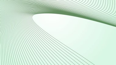 Arkaplan veya sunum için eğri çizgi arkaplanı olan yeşil gradyan