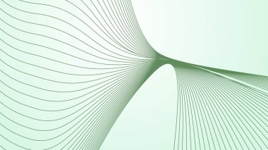 Arkaplan veya sunum için eğri çizgi arkaplanı olan yeşil gradyan