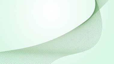 Arkaplan veya sunum için eğri çizgi arkaplanı olan yeşil gradyan