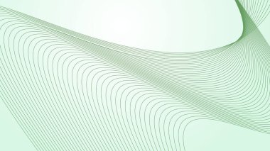 Arkaplan veya sunum için eğri çizgi arkaplanı olan yeşil gradyan