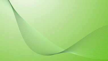 Arkaplan veya sunum için eğri çizgisi olan yeşil gradyan soyut arkaplan