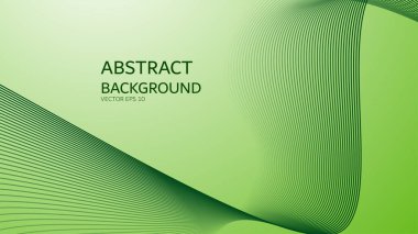 Arkaplan veya sunum için eğri çizgisi olan yeşil gradyan soyut arkaplan