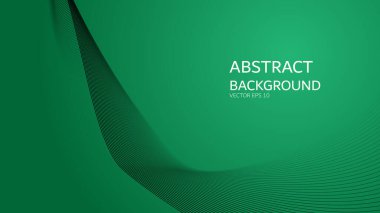 Arkaplan veya sunum için eğri çizgisi olan yeşil gradyan soyut arkaplan