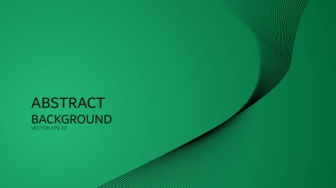 Arkaplan veya sunum için eğri çizgisi olan yeşil gradyan soyut arkaplan