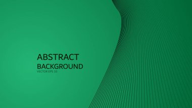 Arkaplan veya sunum için eğri çizgisi olan yeşil gradyan soyut arkaplan