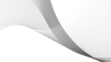 Dinamik eğri çizgisi olan beyaz soyut arkaplan