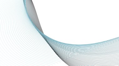 Dinamik eğri çizgisi olan beyaz soyut arkaplan