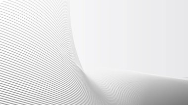 Arkaplan veya sunum için eğri çizgisi olan gri soyut arkaplan