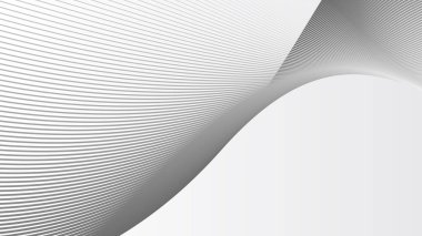 Arkaplan veya sunum için eğri çizgisi olan gri soyut arkaplan