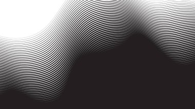 Arkaplan veya sunum için eğri çizgisi olan siyah soyut arkaplan
