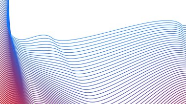 Arkaplan veya sunum için kırmızı ve mavi eğimli beyaz soyut arkaplan