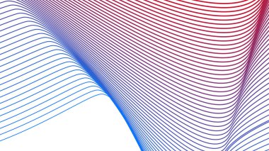 Arkaplan veya sunum için kırmızı ve mavi eğimli beyaz soyut arkaplan