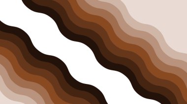 Kahverengi dalga kağıdı soyut arkaplan vektör resmini kesti